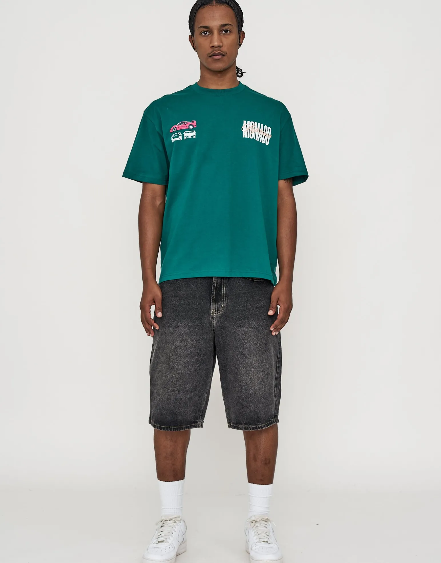Hyper Car Relaxed Fit T Shirt in Pewter Grey