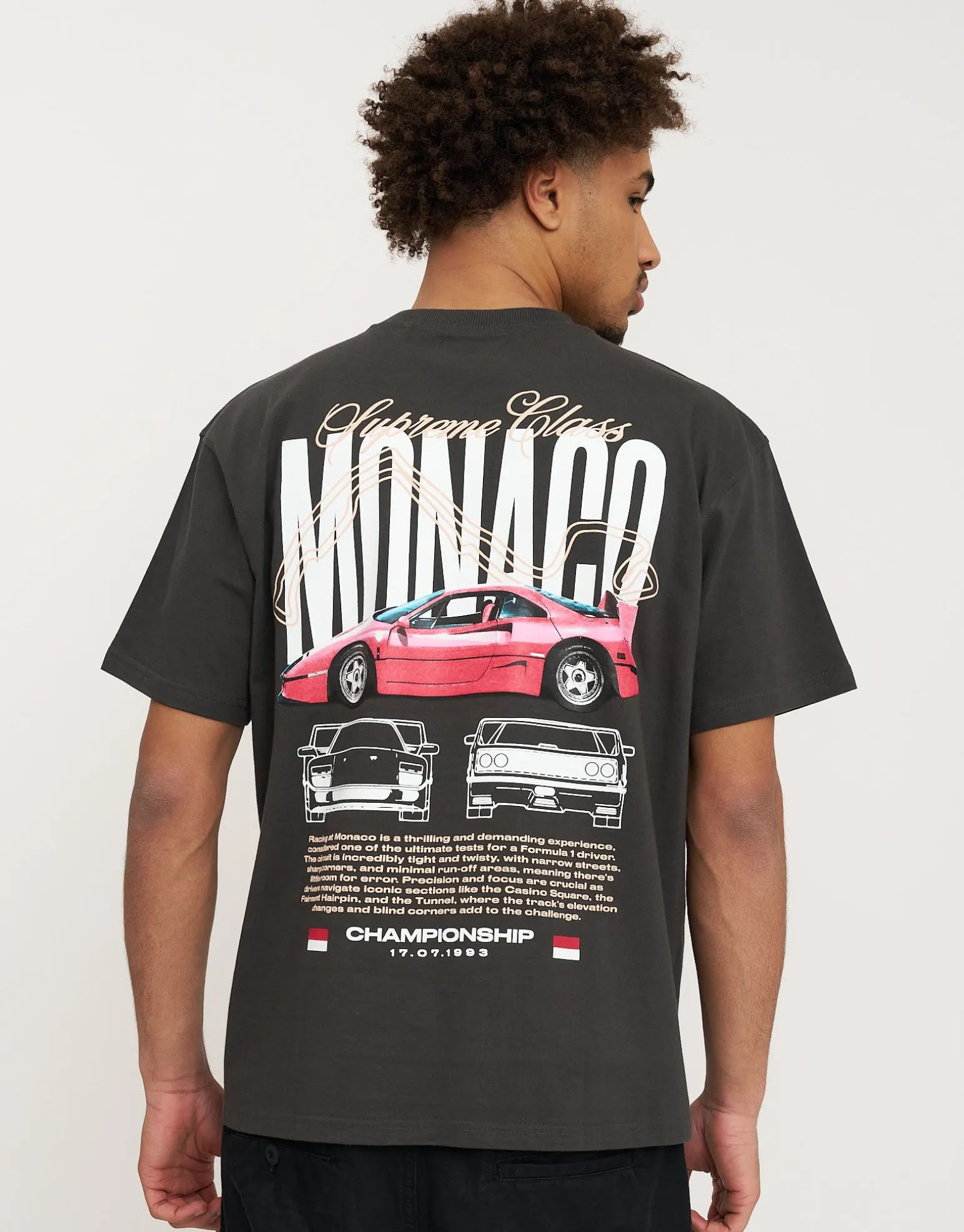 Hyper Car Relaxed Fit T Shirt in Pewter Grey