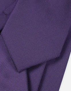 Jayden Textured Slim Tie in Navy