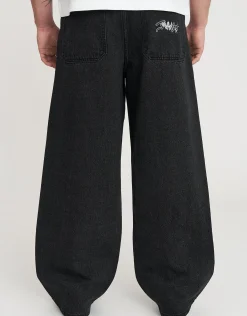 JManGo Extra Baggy Fit Jeans in Washed Black