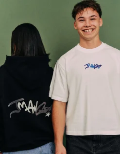 JManGo Leisure Club Oversized Hoodie in Black