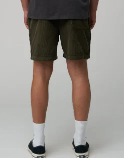 Jumbo Cord Shorts in Charcoal