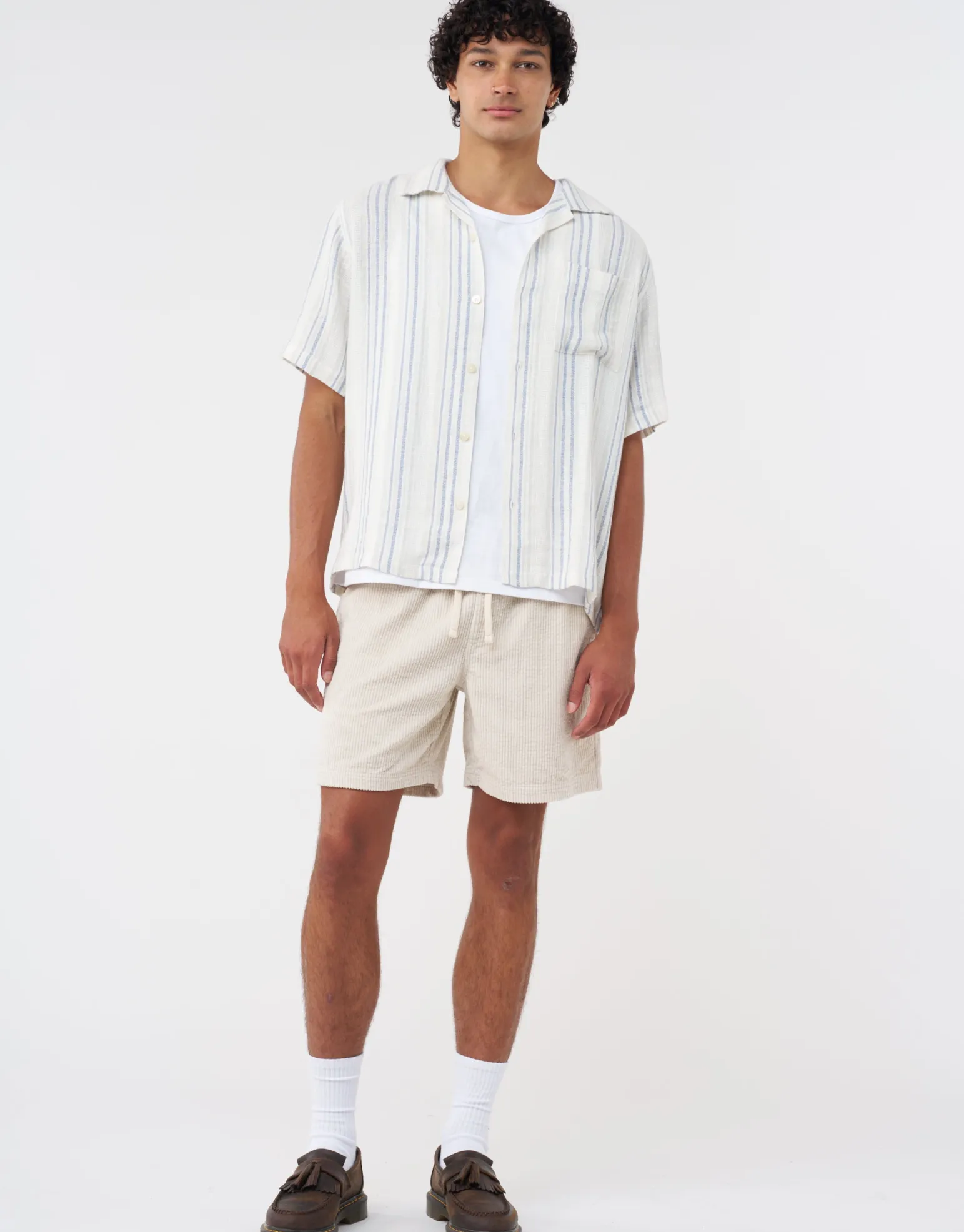 Jumbo Cord Shorts in Green