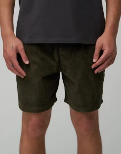 Jumbo Cord Shorts in Green
