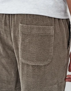 Jumbo Cord Shorts in Lt Grey