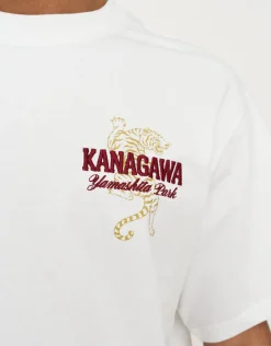 Kanagawa Tiger Tee in Blanc