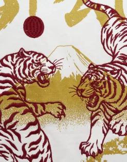 Kanagawa Tiger Tee in Blanc