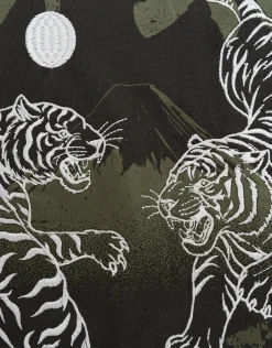 Kanagawa Tiger Tee in Pewter Grey