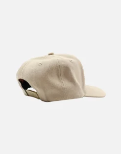 LA Emblem Hat in Off White/brown
