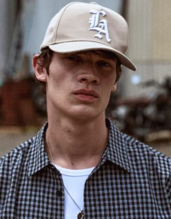 LA Emblem Hat in Tan