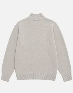Lambswool Quarter Zip in Charcoal