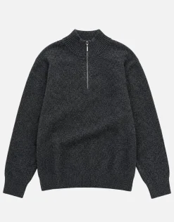 Lambswool Quarter Zip in Oat