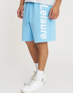 Leisure Baggy Fit Track Short in Snow Marle