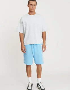 Leisure Baggy Fit Track Short in Snow Marle