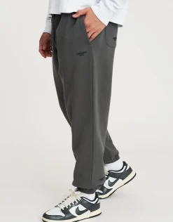 Leisure Club Baggy Track Pants in Pewter Grey