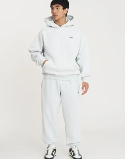 Leisure Club Baggy Track Pants in Snow Marle