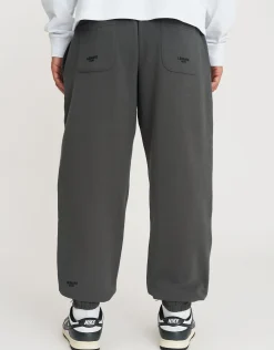 Leisure Club Baggy Track Pants in Snow Marle