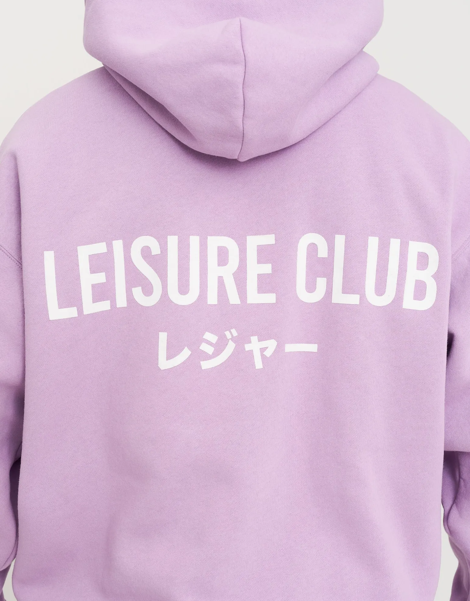 Leisure Club Print Oversized Hoodie in Black
