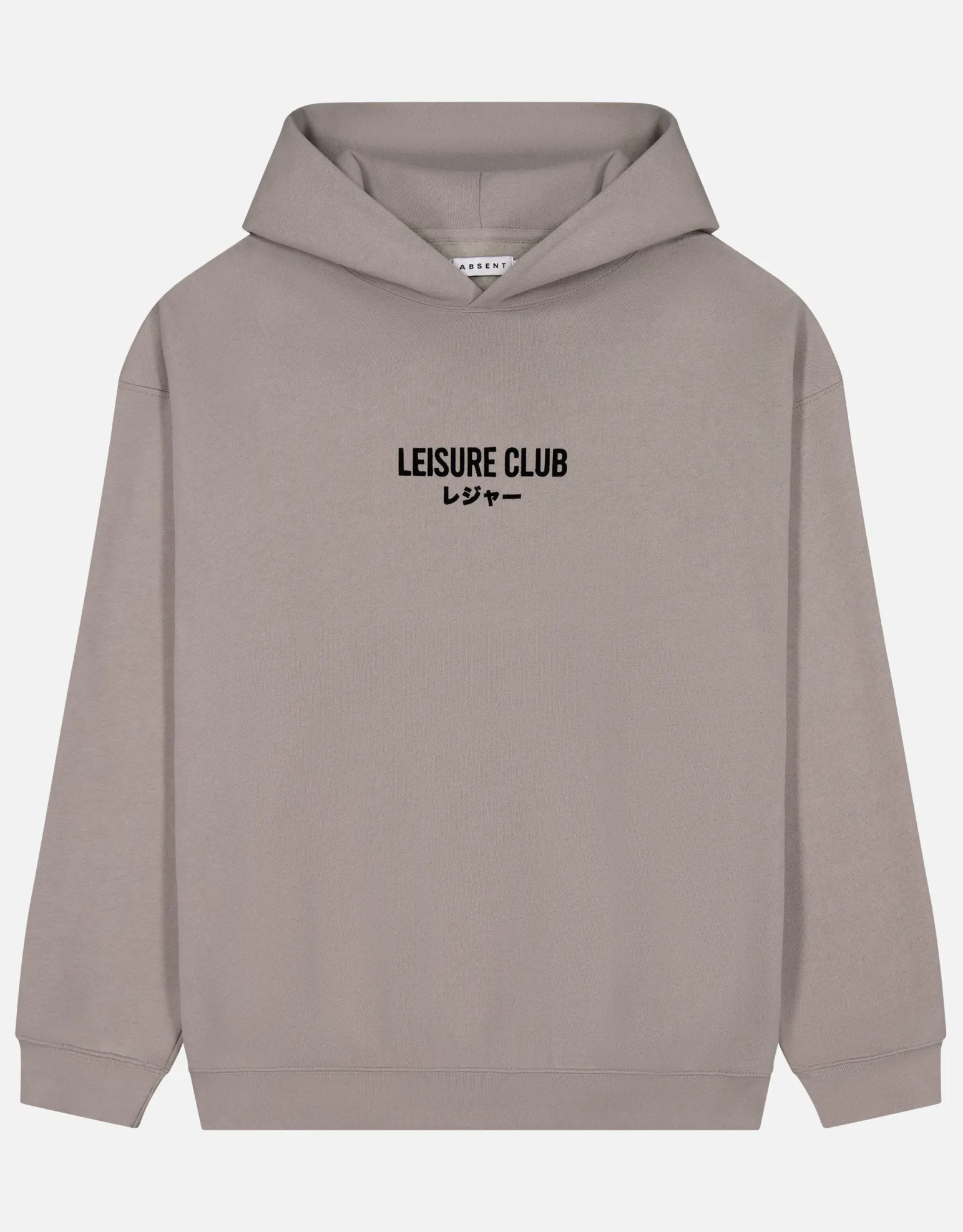 Leisure Club Print Oversized Hoodie in Black