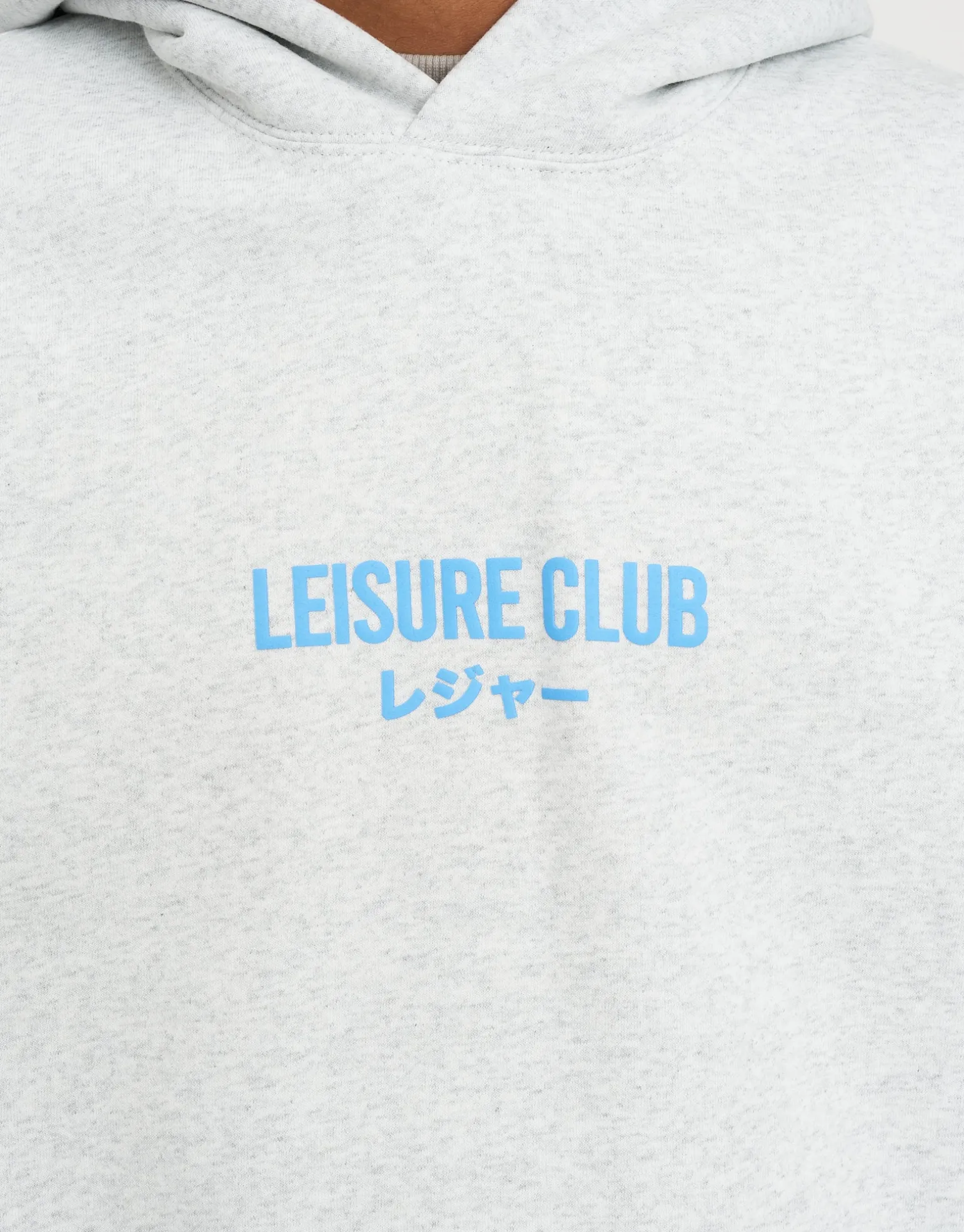Leisure Club Print Oversized Hoodie in Black