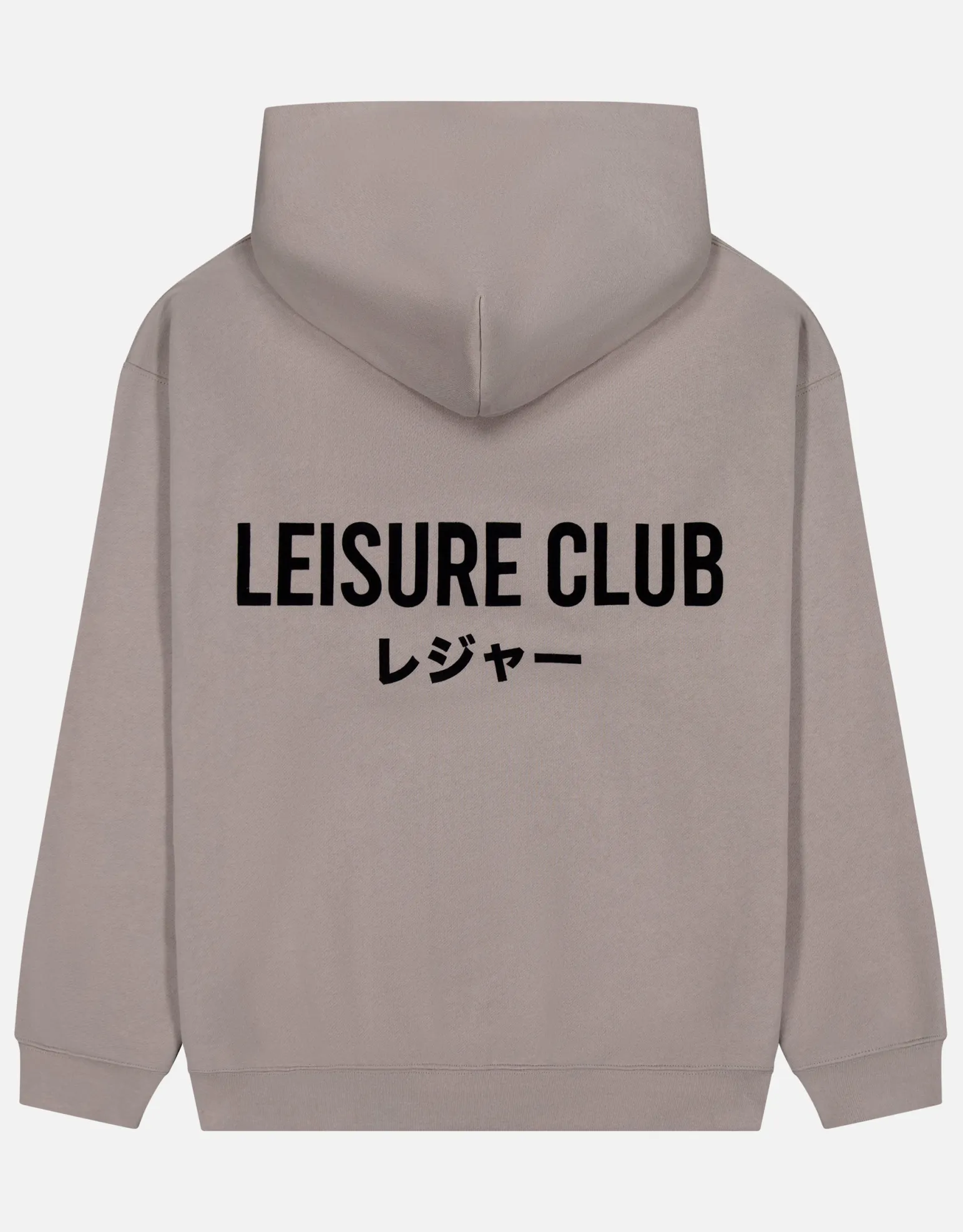 Leisure Club Print Oversized Hoodie in Black