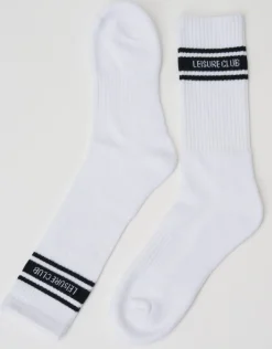 Leisure Club Sport Socks in Black/white