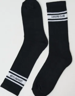 Leisure Club Sport Socks in Black/white