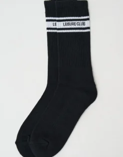 Leisure Club Sport Socks in Black/white