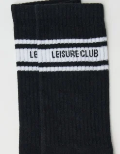 Leisure Club Sport Socks in Black/white