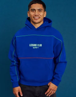 Leisure Club Team Oversized Hoodie in Blue
