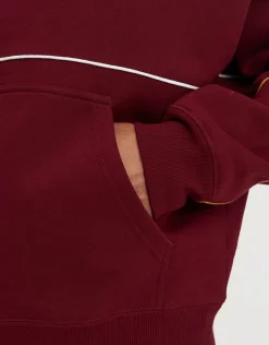 Leisure Club Team Oversized Hoodie in Maroon
