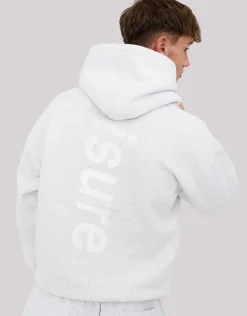 Leisure Embroidered Oversized Hoodie in Snow Marle