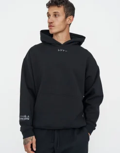 Leisure Embroidered Oversized Hoodie in Snow Marle