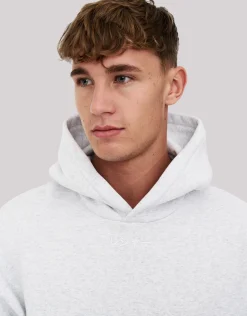 Leisure Embroidered Oversized Hoodie in Snow Marle