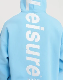 Leisure Embroidered Oversized Hoodie in Snow Marle
