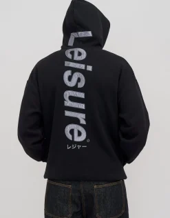 Leisure Embroidered Oversized Hoodie in Ice Blue