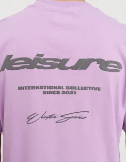 Leisure Relaxed Fit T Shirt in Neon Lilac