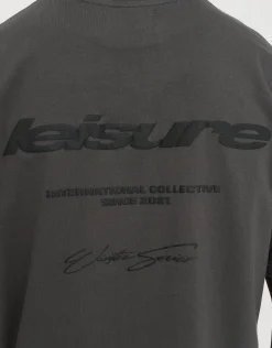 Leisure Relaxed Fit T Shirt in Pewter Grey