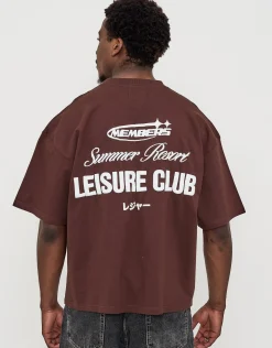 Leisure Summer Cropped Box Fit T Shirt in Pebble