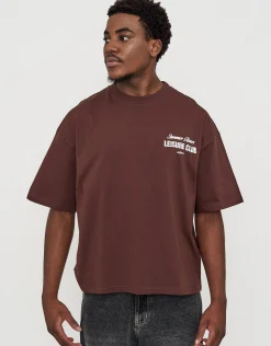 Leisure Summer Cropped Box Fit T Shirt in Pebble