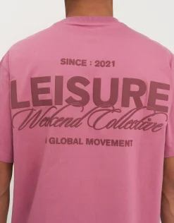 Leisure Weekend Collective Relaxed Fit T Shirt in Radish