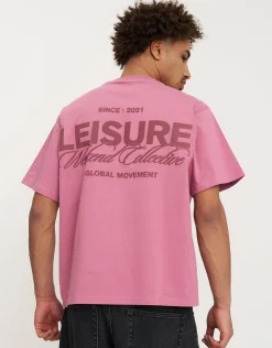 Leisure Weekend Collective Relaxed Fit T Shirt in Snow Marl