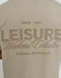 Leisure Weekend Collective Relaxed Fit T Shirt in Ecru