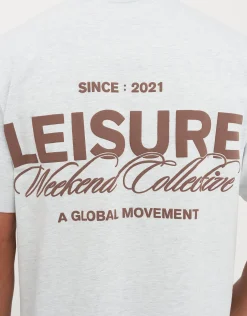 Leisure Weekend Collective Relaxed Fit T Shirt in Ecru