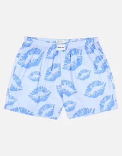 Lips Pattern Boxers in Lilac