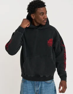 Los Angeles Rose Oversized Hoodie in Snow Marle