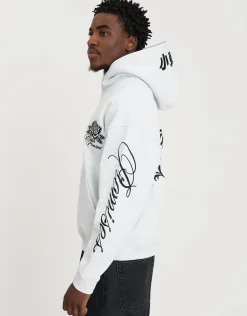 Los Angeles Rose Oversized Hoodie in Snow Marle