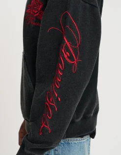Los Angeles Rose Oversized Hoodie in Snow Marle