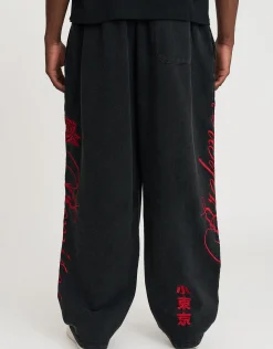 Los Angeles Rose Wide Leg Track Pants in Snow Marle