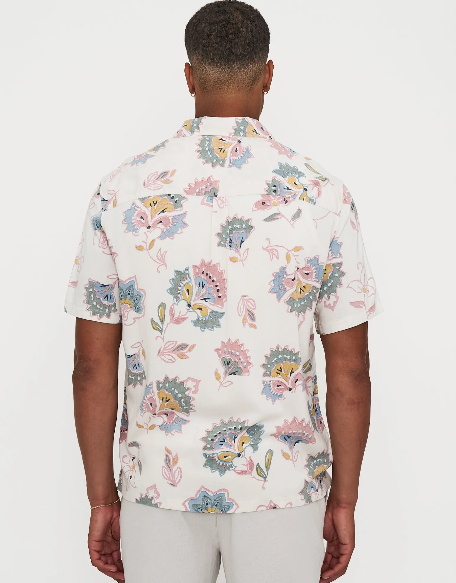 Lotus Short Sleeve Shirt in Ecru